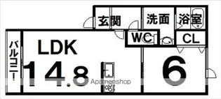 クレストⅠ【1階】の間取り